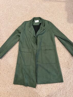 Active USA Forest Green Longline Trench Coat